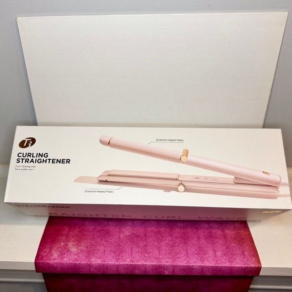 T3 Curling Straightener 2-in-1 Luxe Styling Iron (Straighten Curl Wave!) NIB